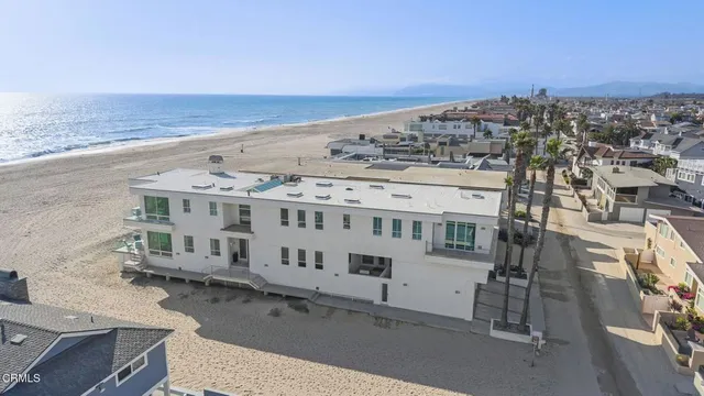 an aerial view of a large building with a view of a building
