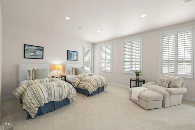 a view of a balcony with an ocean