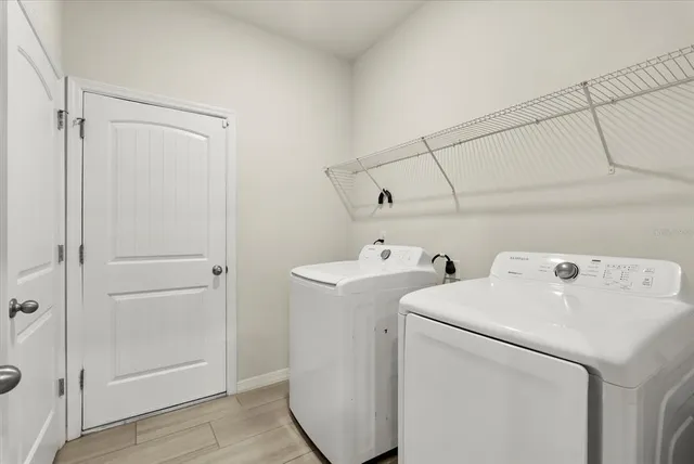 a view of a yard with an outdoor space