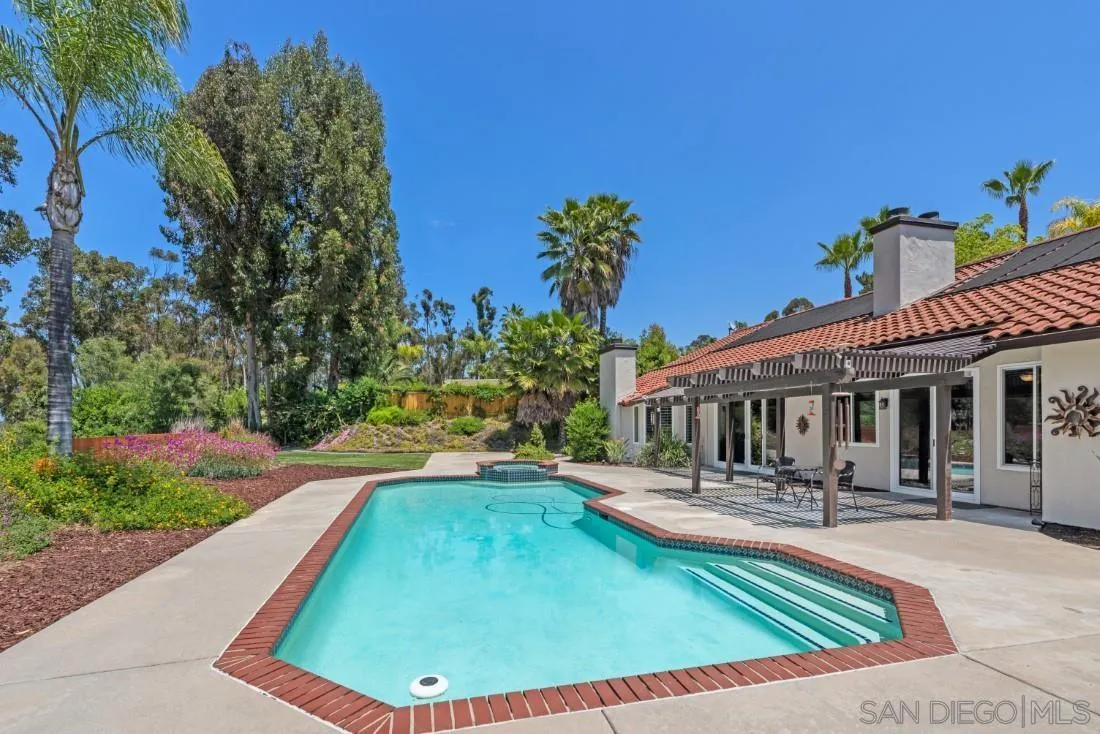 15928 Cumberland Drive Poway, CA 92064 - Photo 35 of 41 a swimming pool with outdoor seating and yard