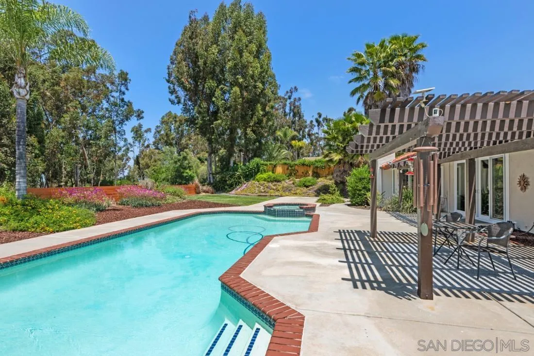 15928 Cumberland Drive Poway, CA 92064 - Photo 36 of 41 a view of a patio with table and chairs and potted plants