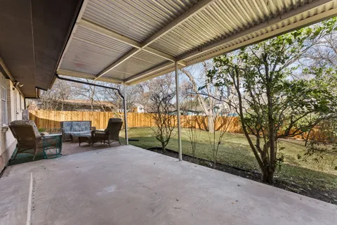 a view of outdoor space with seating