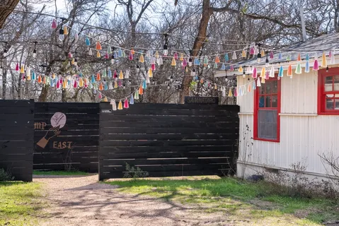 a view of street and shops
