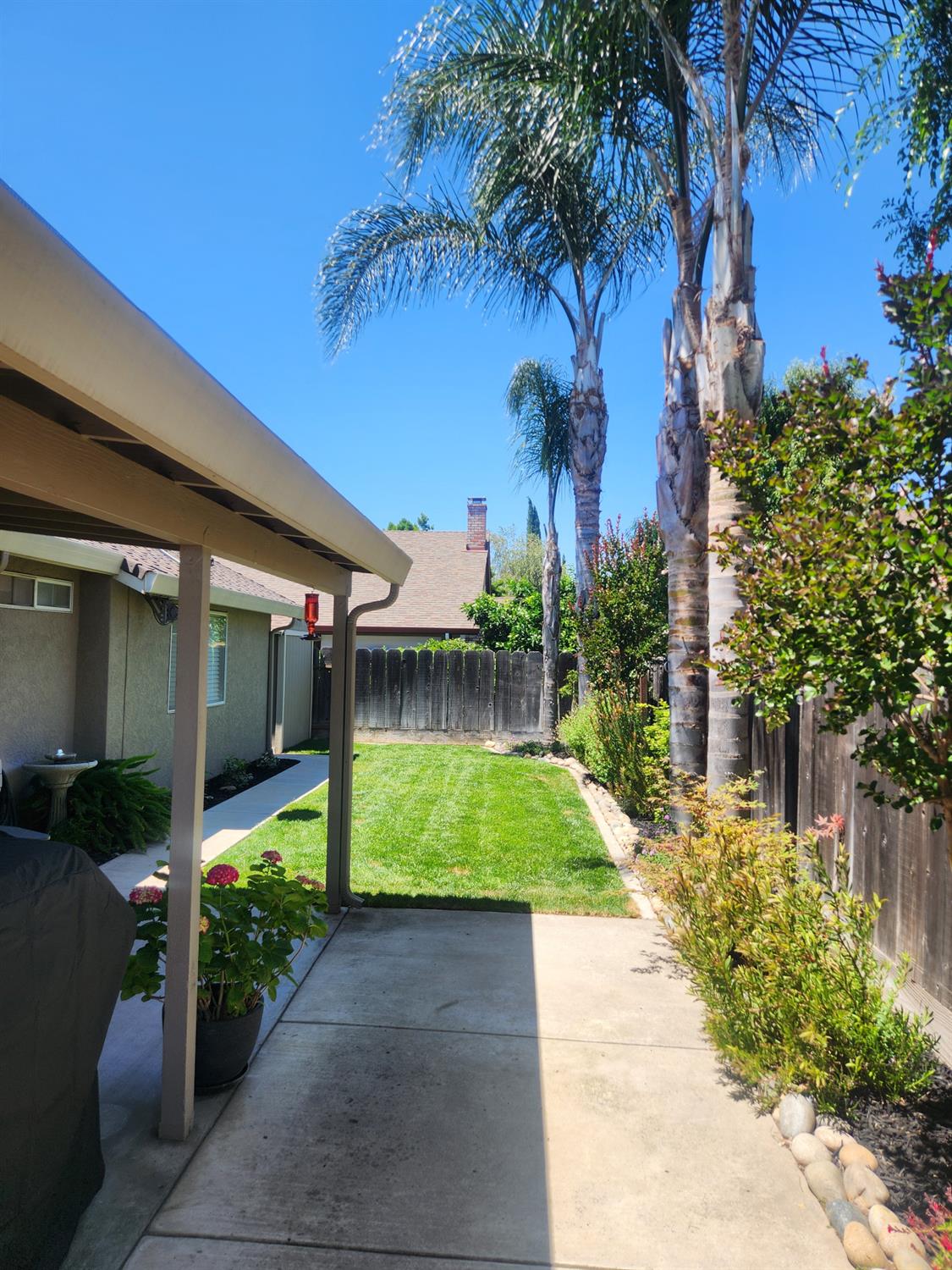 777 Jordanolo Drive Ripon, CA 95366 - Photo 43 of 61 a front view of a house with a yard and potted plants