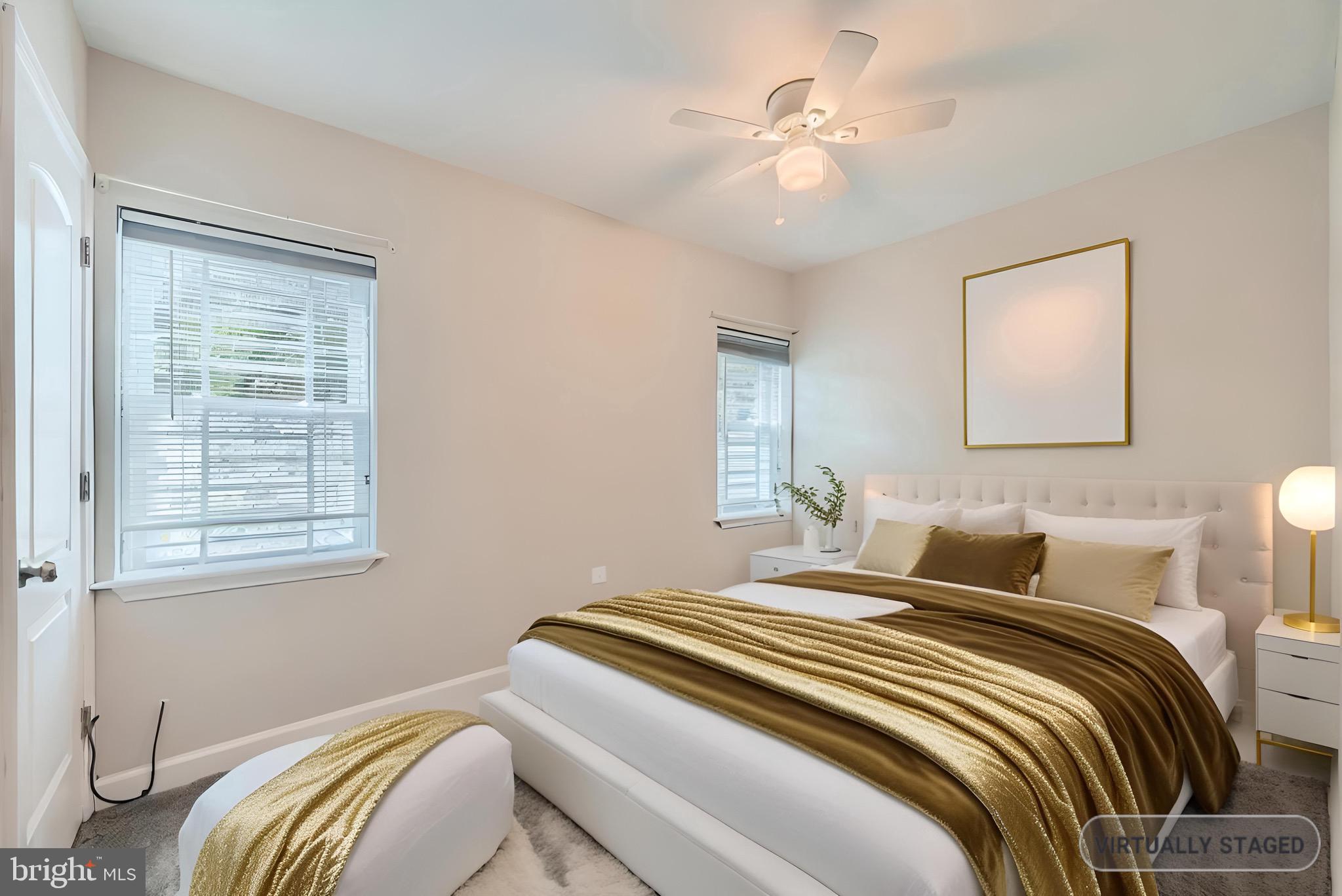 2500 East Fayette Street, Unit 1 Baltimore, MD 21224 - Photo 9 of 17 Virtually Staged Primary Bedroom