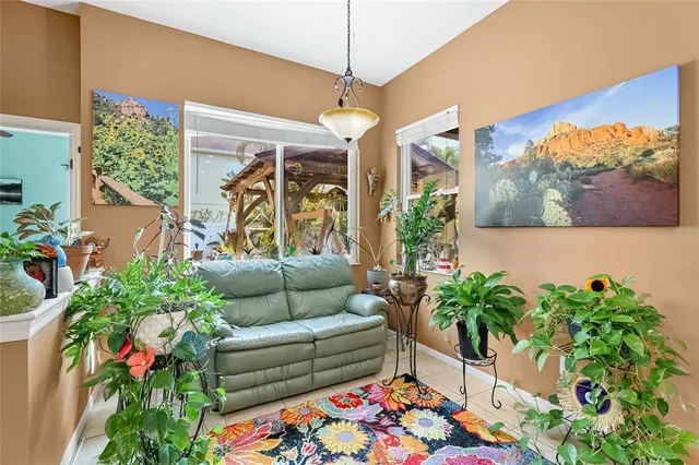 a living room filled with furniture