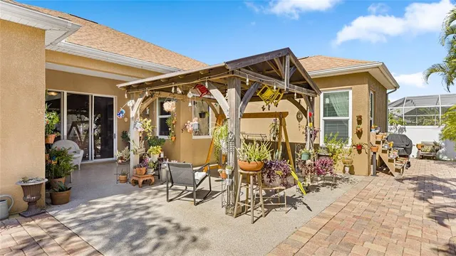 a view of a dinning area with furniture and front door