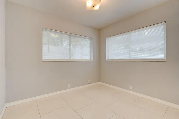 an empty room with a window