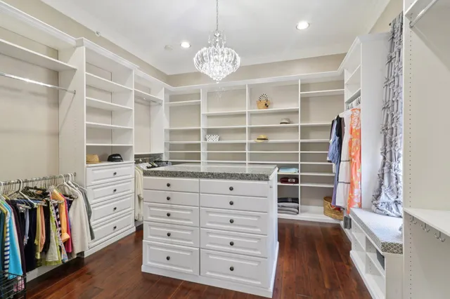 a view of a walk in closet