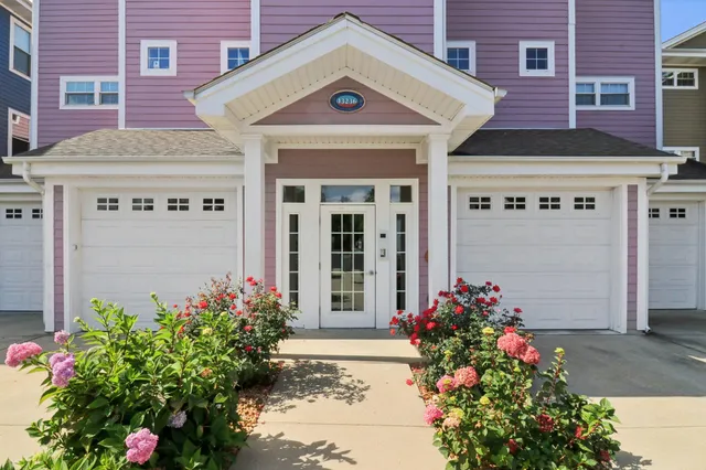 a front view of a building