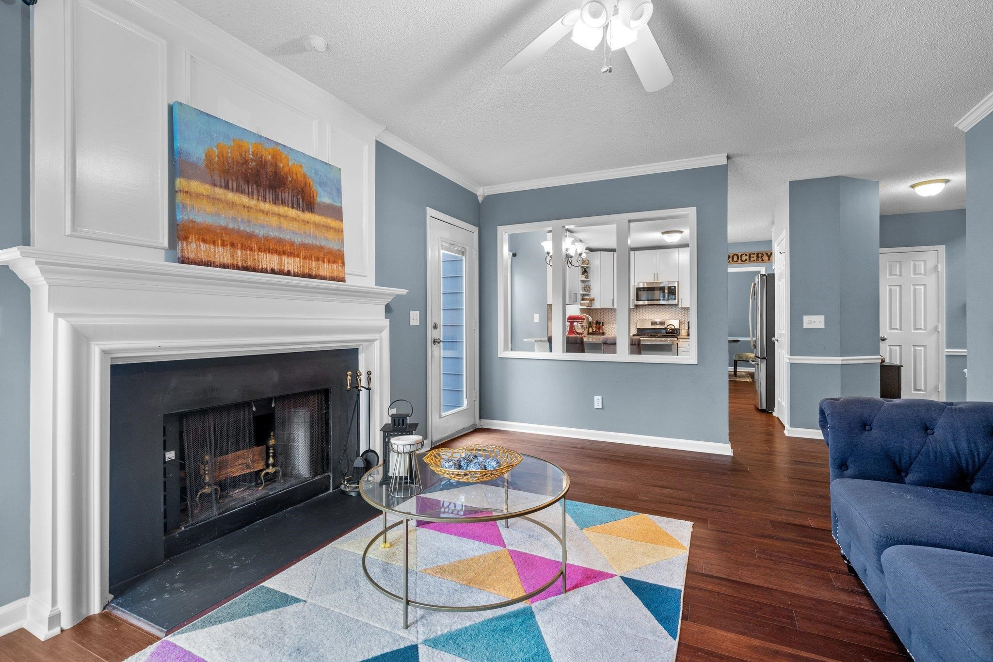 6305 Dry Fork Lane Raleigh, NC 27617 - Photo 15 of 41 a living room with furniture and a fireplace