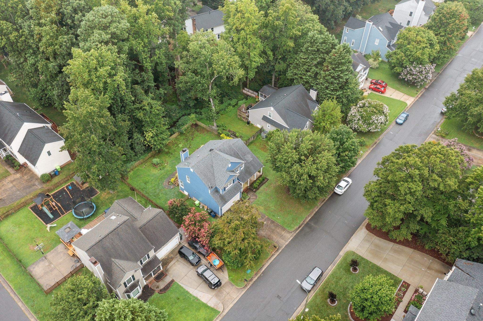 6305 Dry Fork Lane Raleigh, NC 27617 - Photo 40 of 41 an aerial view of a house with outdoor space