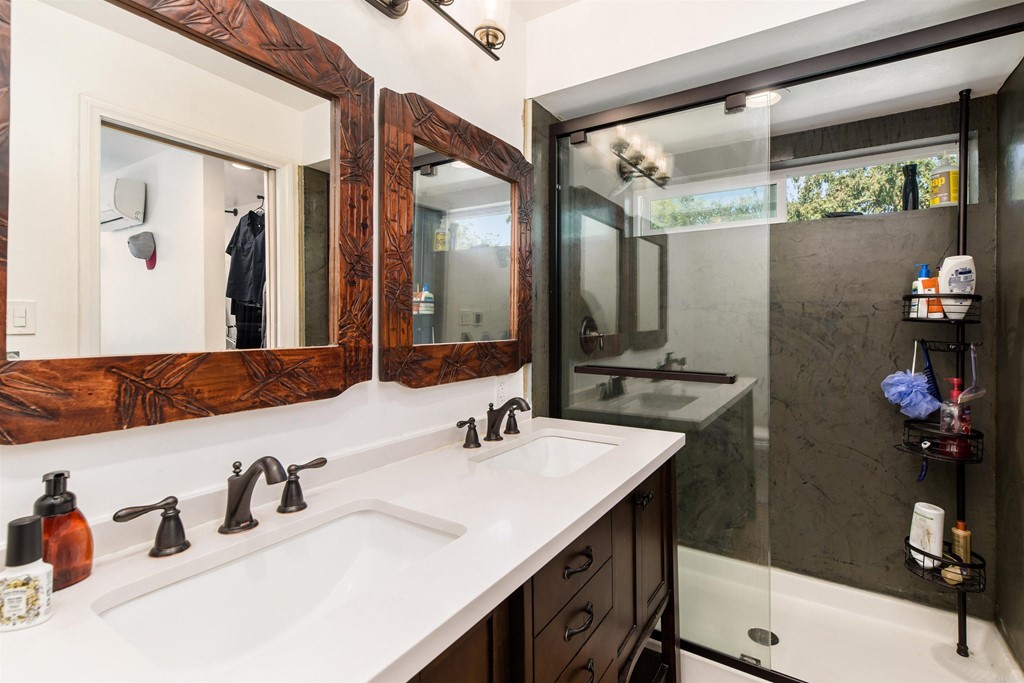1168 Alpine Heights Road Alpine, CA 91901 - Photo 26 of 72 a bathroom with a sink and a mirror
