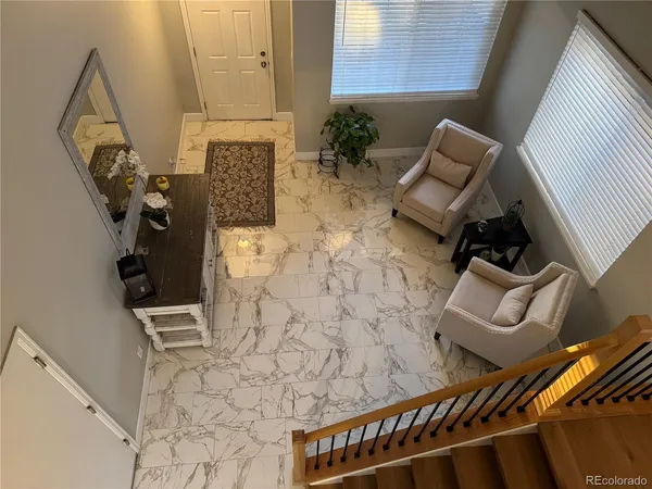 a view of stairs