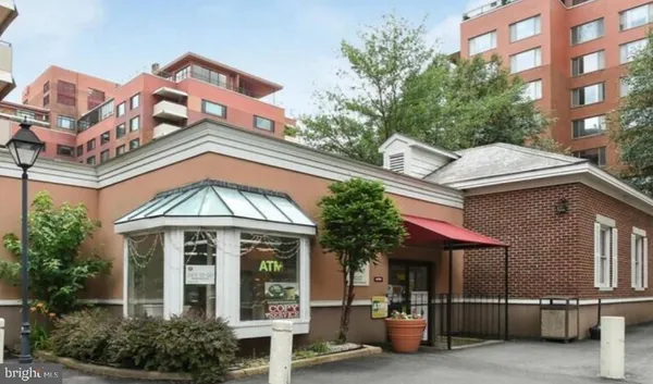 a front view of a building