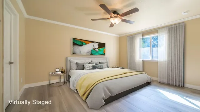 a view of wooden balcony with trees