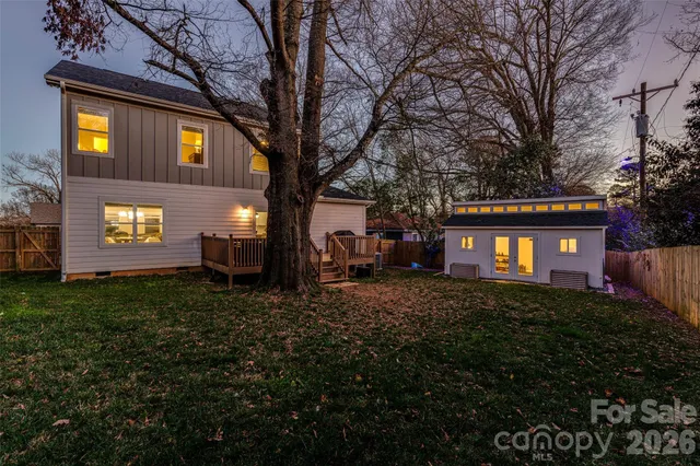 a view of balcony with wooden floor
