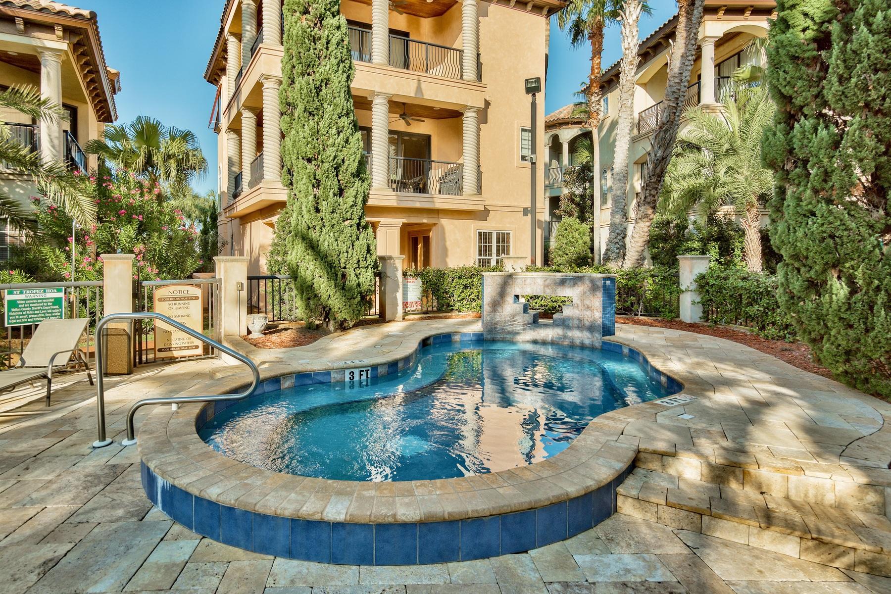 231 Rue St Tropez Miramar Beach, FL 32550 - Photo 35 of 35 a view of a swimming pool with sitting area