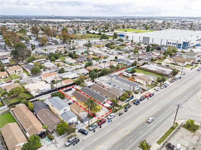 an aerial view of a city