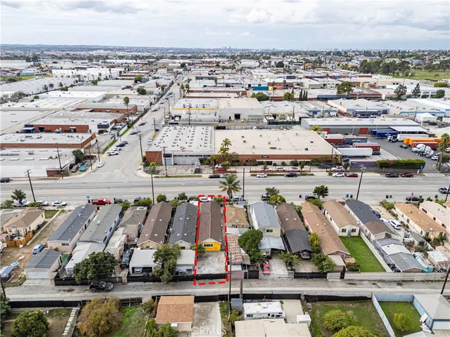 an aerial view of a city