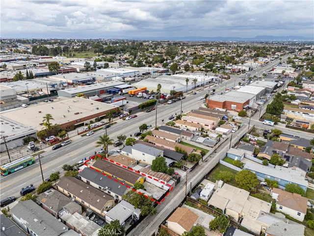 an aerial view of a city