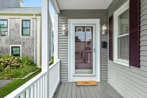 a view of a house with a porch