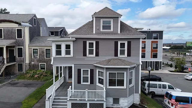 an aerial view of multiple house
