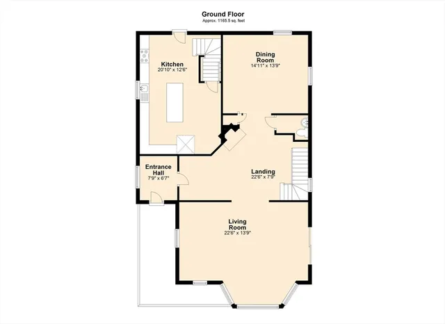 a picture of a bench in front of door