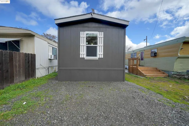 a view of backyard of house