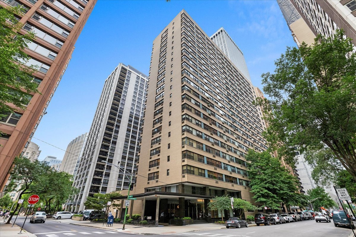 a front view of a building