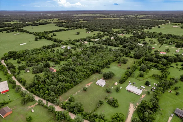 an aerial view of multiple house