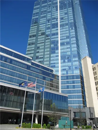 a front view of a building