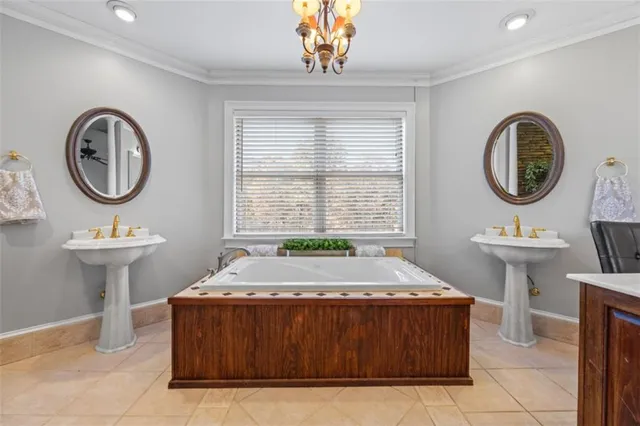 a view of a balcony with wooden floor