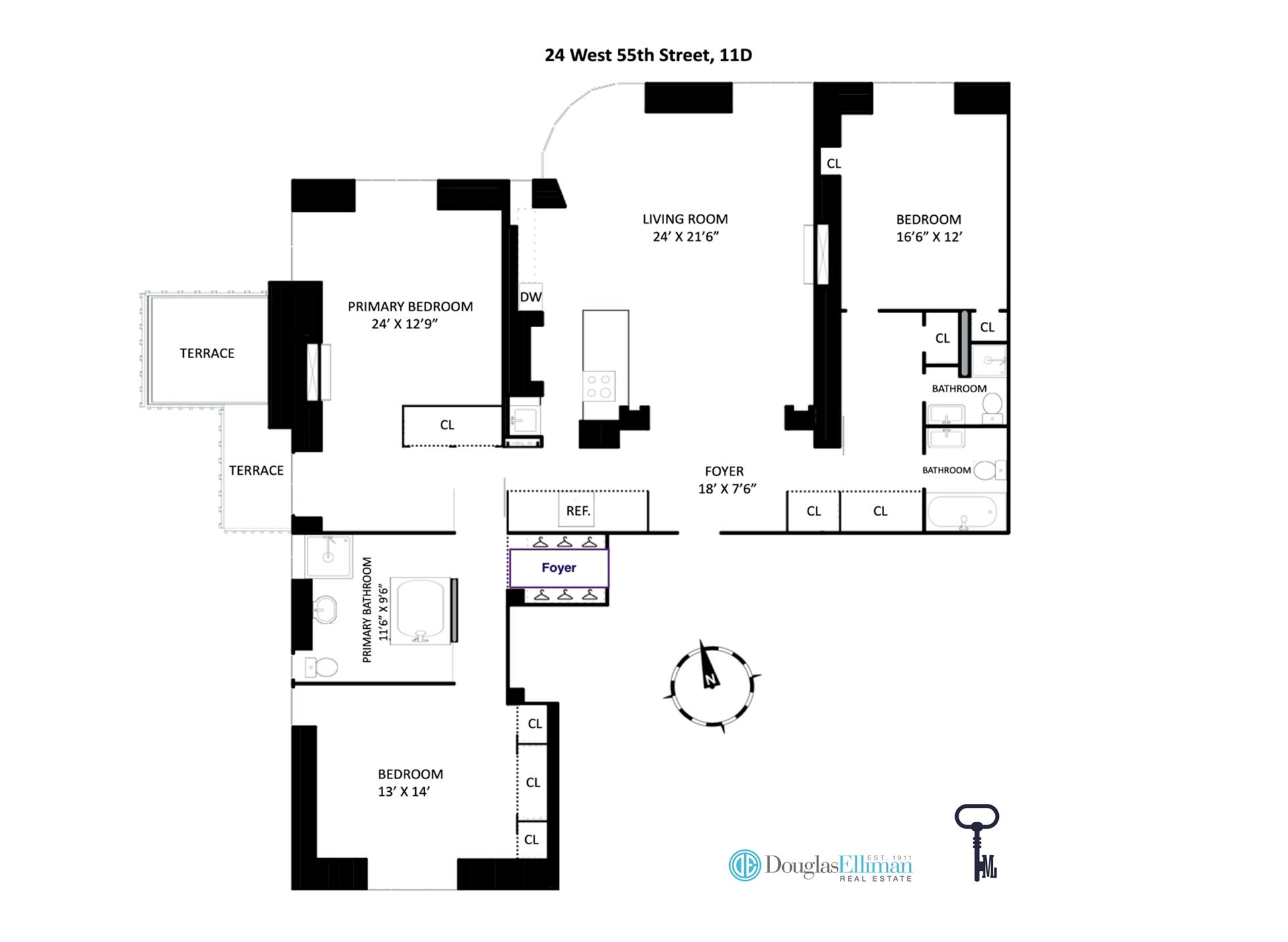 24 West 55th Street, Unit 11D Manhattan, NY 10019 - Photo 18 of 18 a picture of a bathroom with a sink