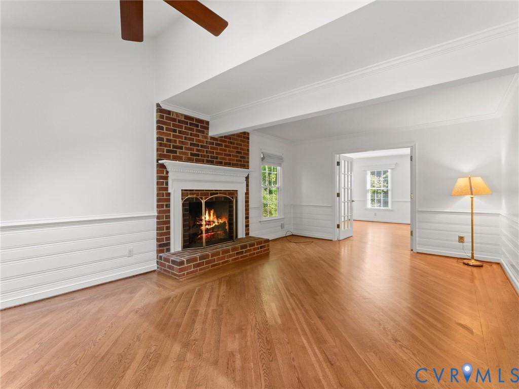 5904 Bent Creek Road Midlothian, VA 23112 - Photo 19 of 52 Hardwood flooring, brick fireplace with white mant