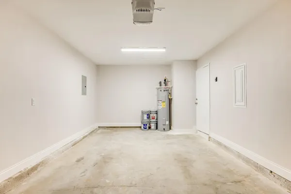 an empty room with a natural light