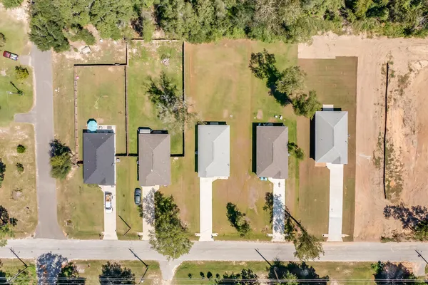 an aerial view of a houses
