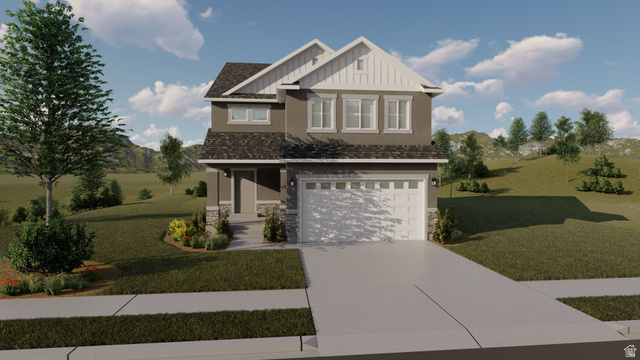 35 West Harmony Rdg Parkway, Unit 605 Mapleton, UT 84664 - Photo 1 of 4 Contemporary two-story exterior with stone veneer accents and a two-car garage