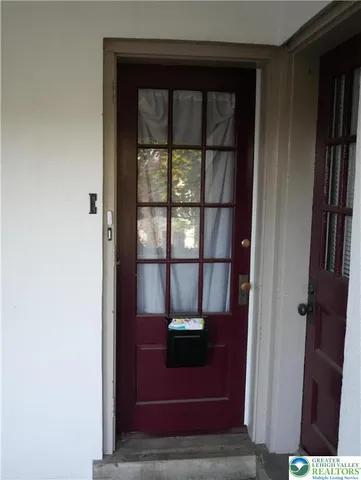 a view of front door