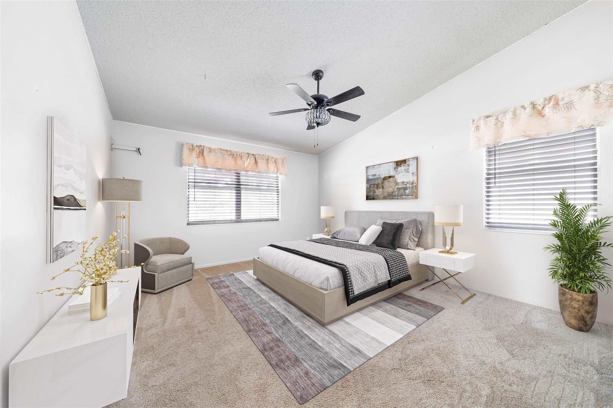 10423 Boca Springs Drive Boca Raton, FL 33428 - Photo 12 of 64 a spacious bedroom with a bed and a couch