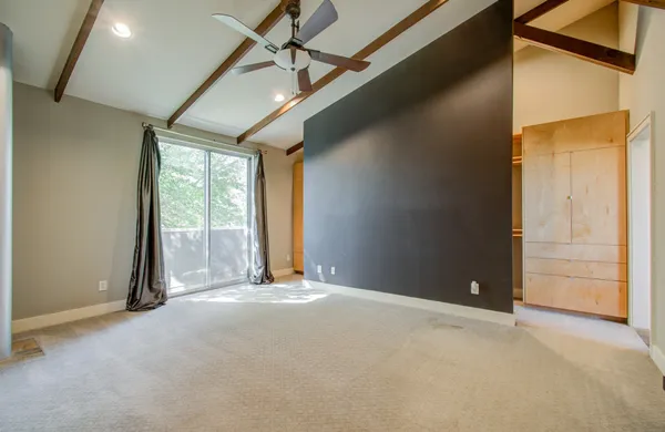 a view of a room with a shower