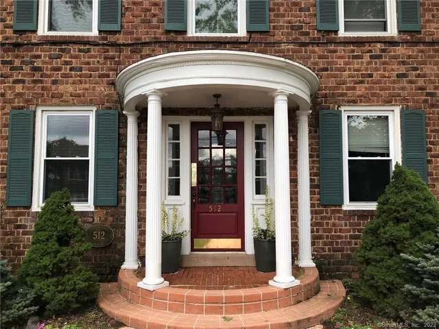 a front view of a building with entryway