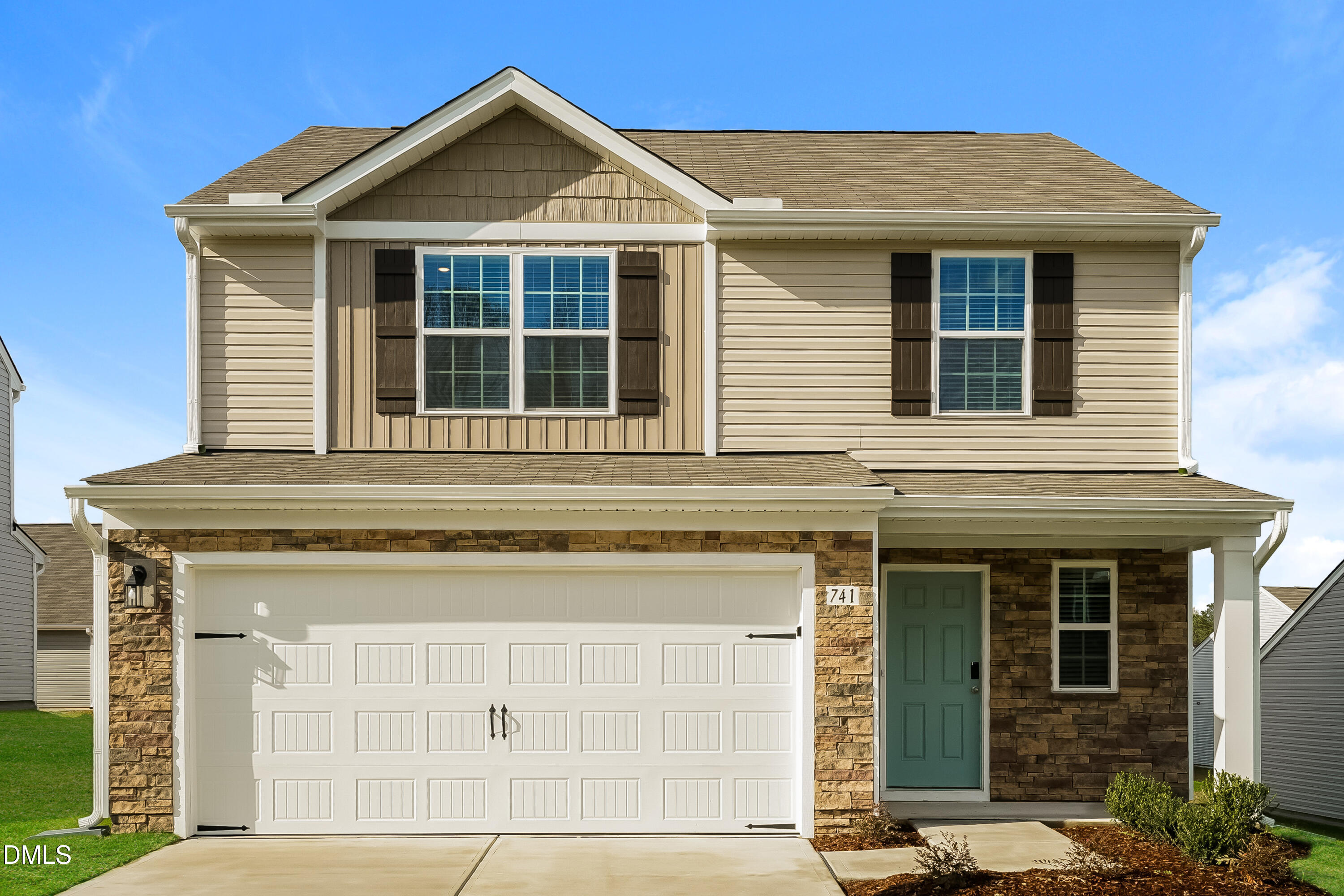 a front view of a house