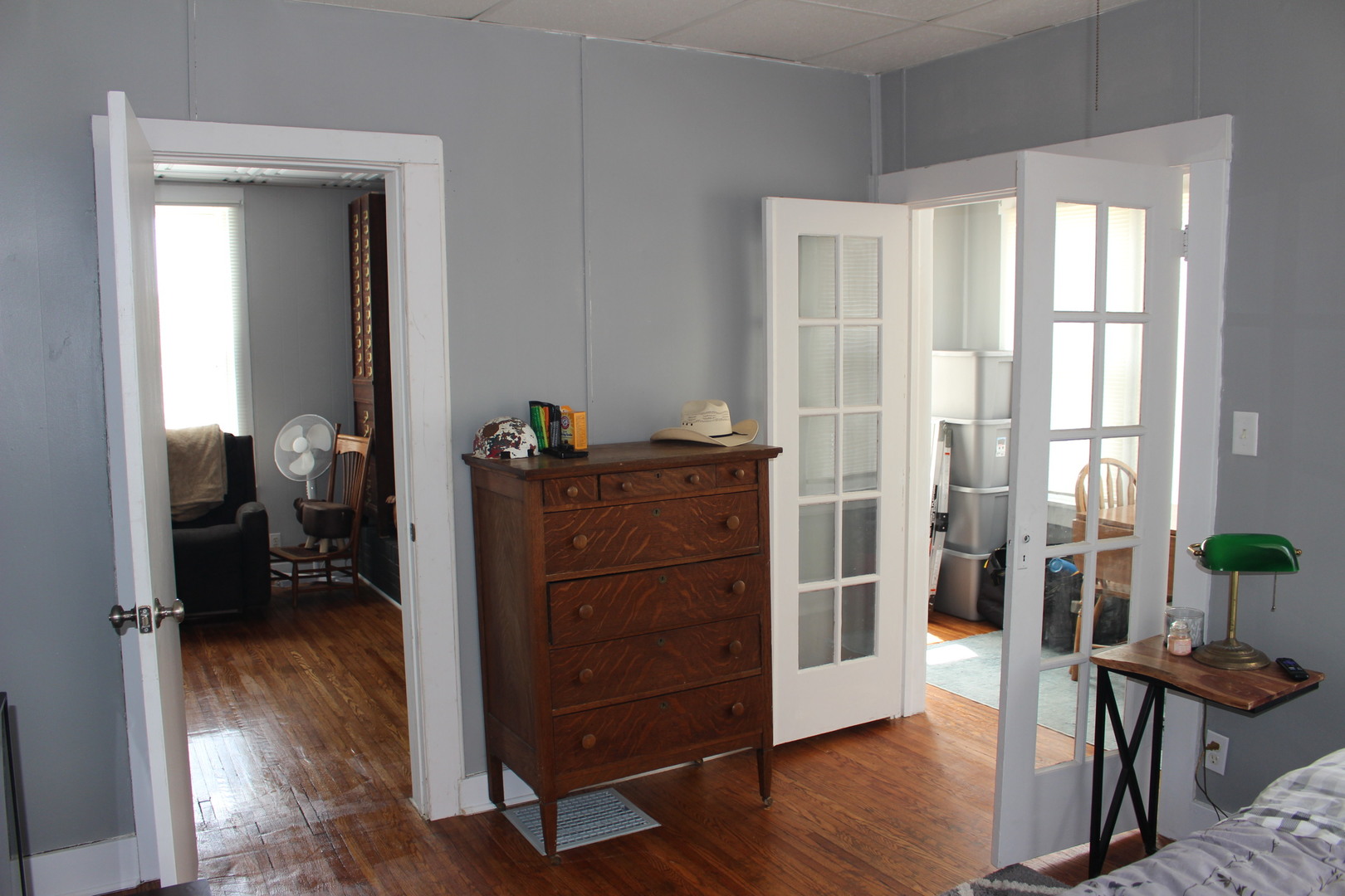 216 South Grant Street Clinton, IL 61727 - Photo 21 of 29 a view of a workspace with furniture and a window