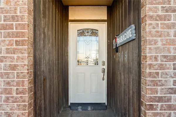 a view of front door