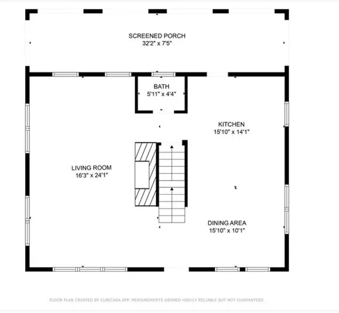 a picture of a park with a bench