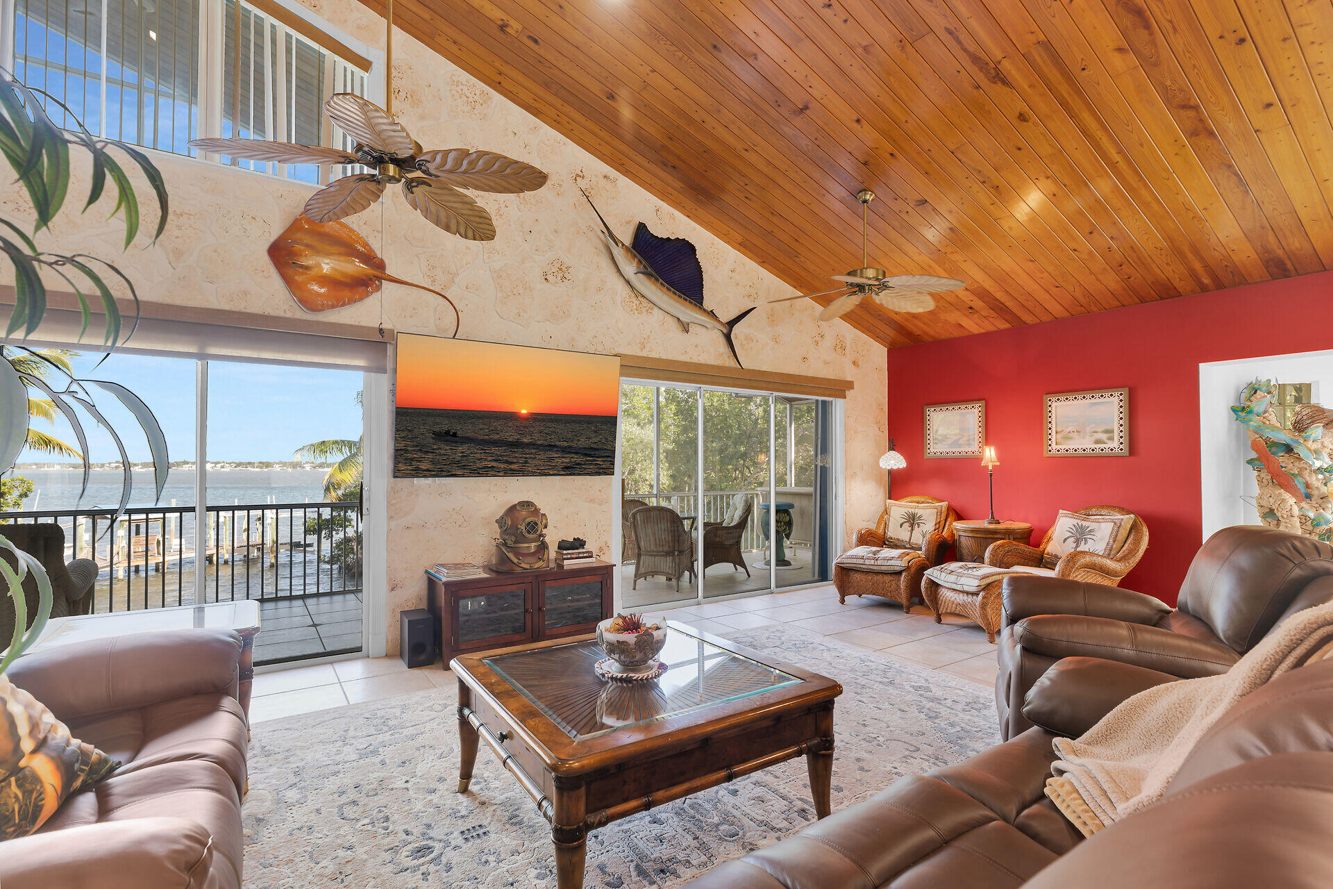 35 Mutiny Place Key Largo, FL 33037 - Photo 15 of 59 a living room with furniture a rug and a large window