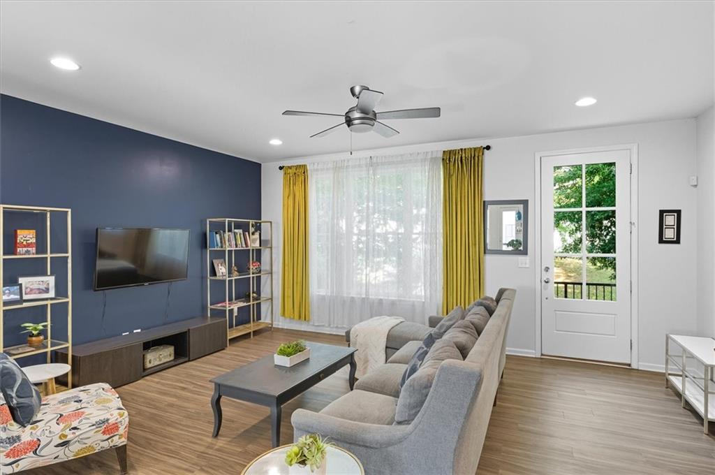 1157 Rambler Cross Atlanta, GA 30312 - Photo 5 of 49 a living room with furniture and a flat screen tv