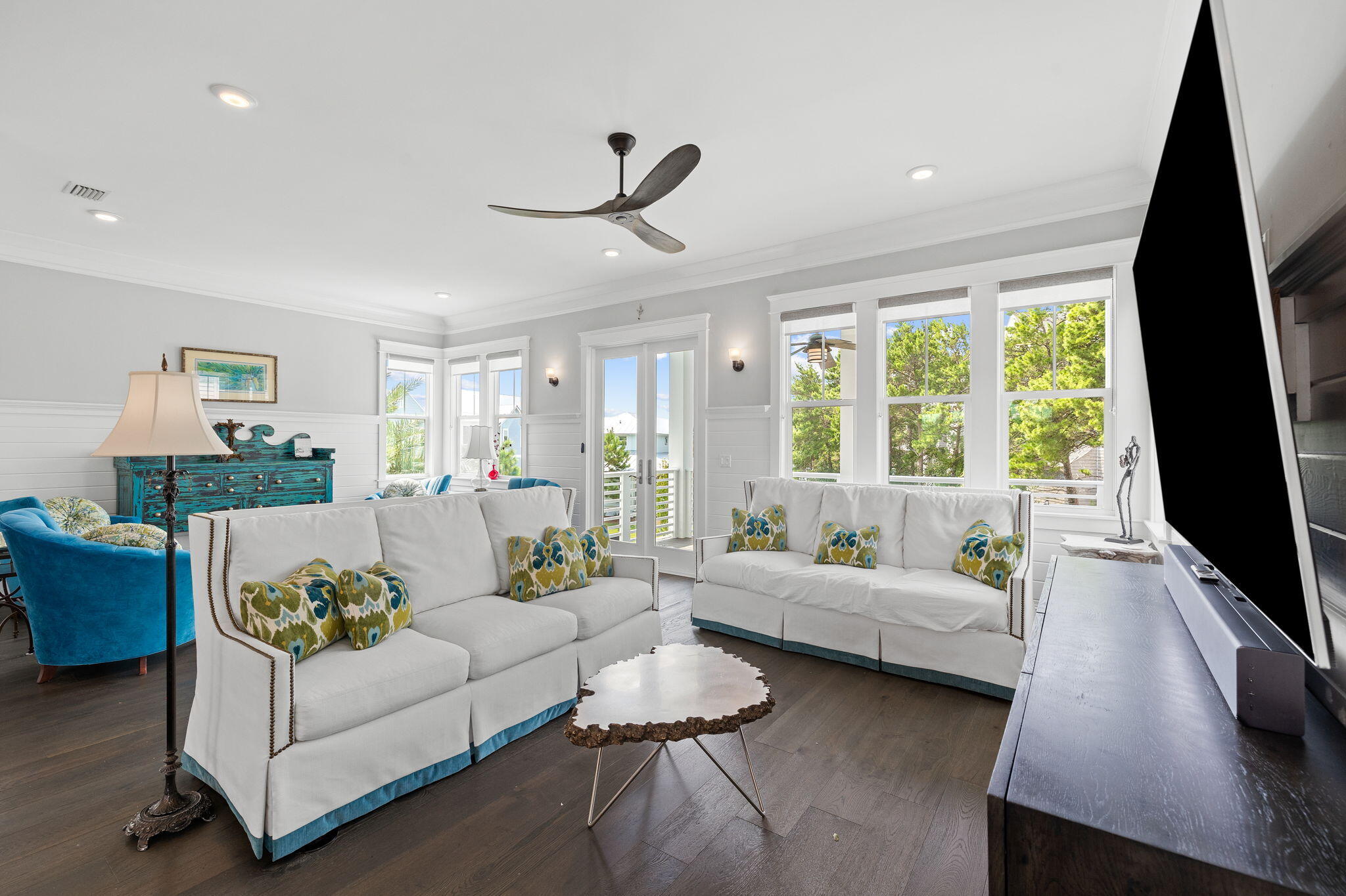 4 Clipper Street Inlet Beach, FL 32461 - Photo 16 of 49 a living room with furniture and a flat screen tv