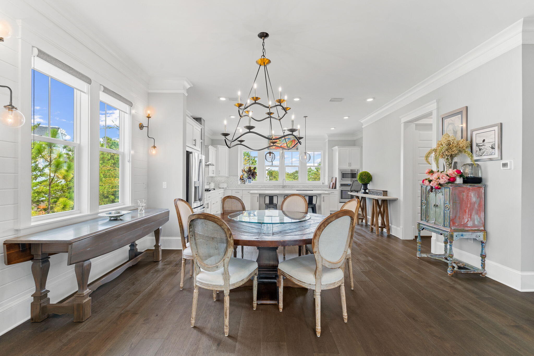 4 Clipper Street Inlet Beach, FL 32461 - Photo 17 of 49 a view of a dining room with furniture window and wooden floor